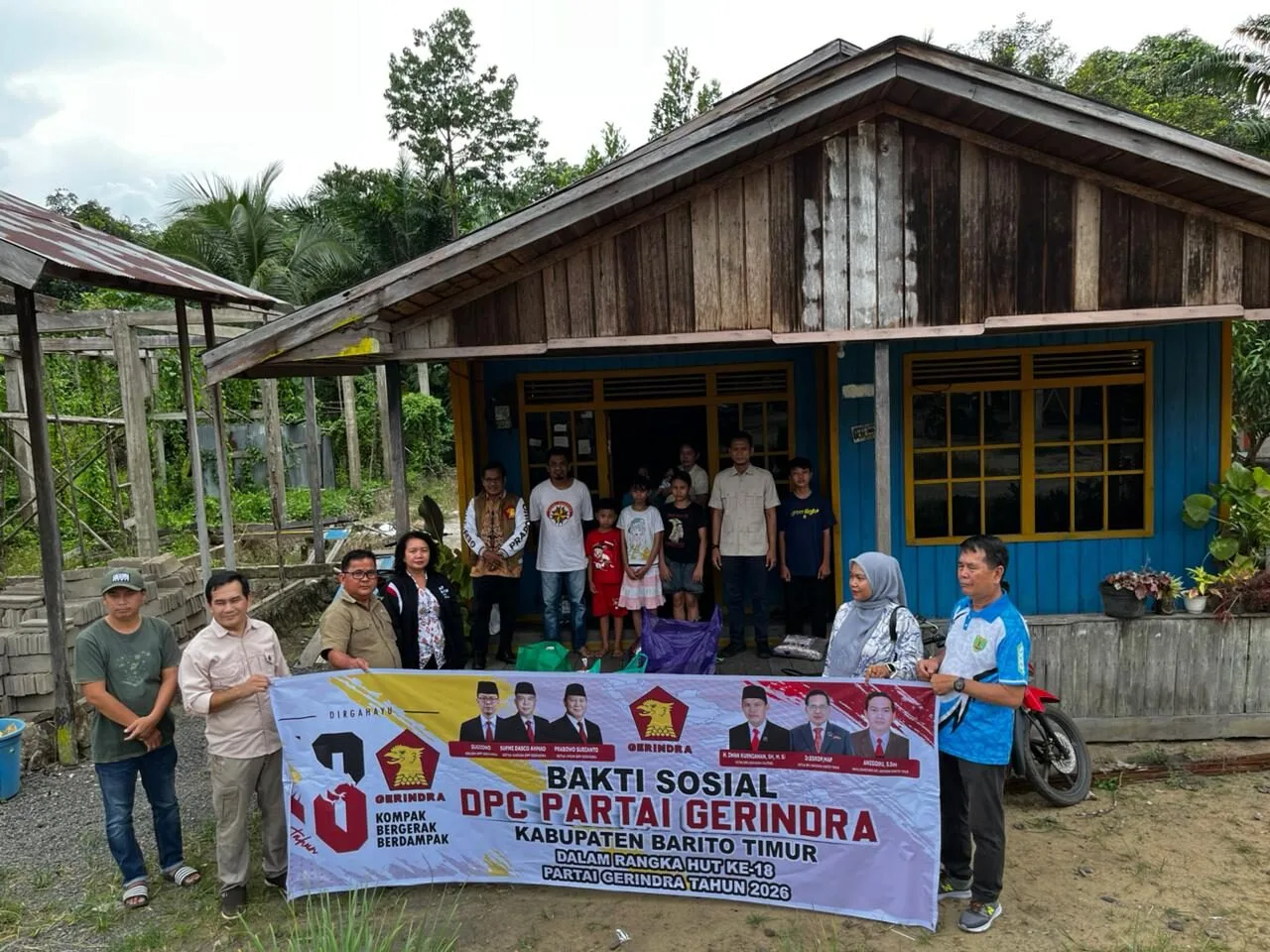 Jelang HUT 18, Anggota DPRD Kalteng Dan Barito Timur Fraksi Gerindra Gelar Baksos Ke Tiga Panti Asuhan