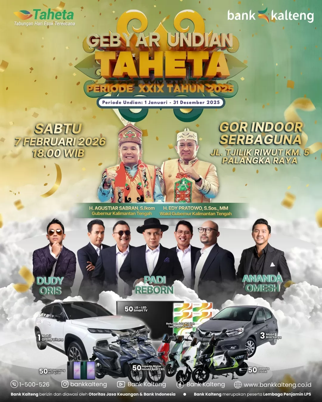 Menghitung Hari Menuju Puncak Gebyar Undian Taheta Bank Kalteng Periode XXIX Tahun 2025
