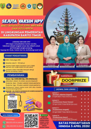 Baru 443 Peserta yang  Mendaftar, Bupati Bartim Imbau ASN dan Keluarga Ikut Vaksin HPV