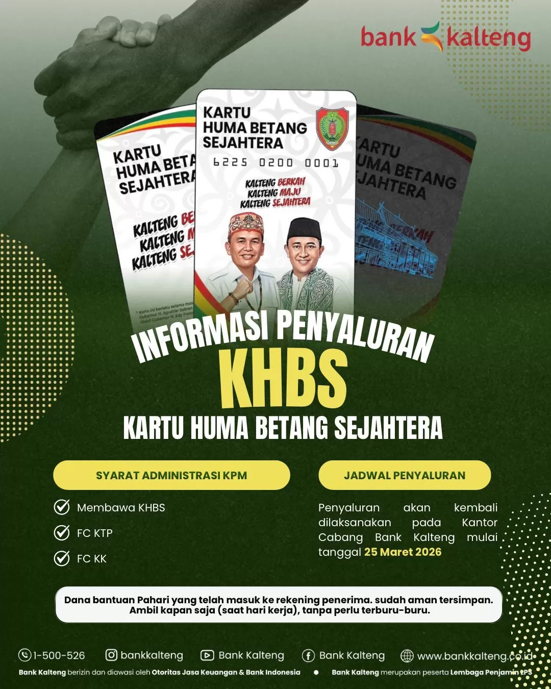 Bank Kalteng Siap Lanjutkan Layanan Pembayaran KHBS Mulai Besok