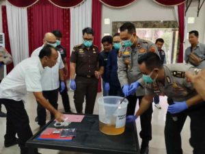 Polres Barito Timur Musnahkan 66,7 Gram Sabu, Tiga Tersangka Dihadirkan
