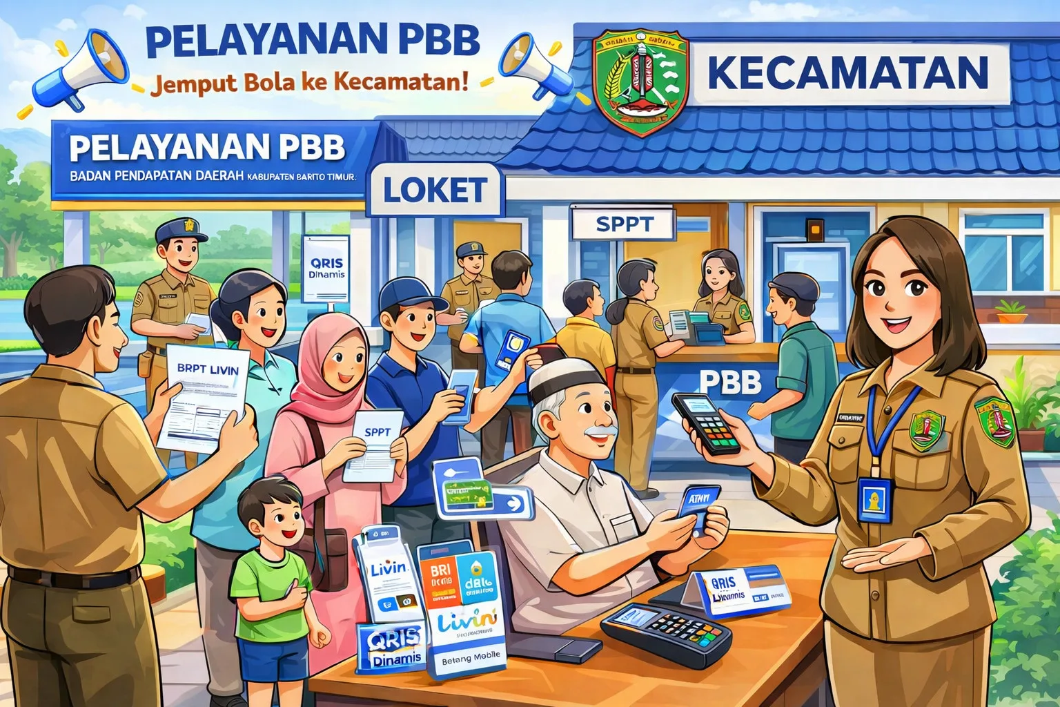 Maksimalkan Pemasukan Pajak, Bapenda Bartim Jemput Bola, Layanan PBB-P2 Dimulai dari Pematang Karau