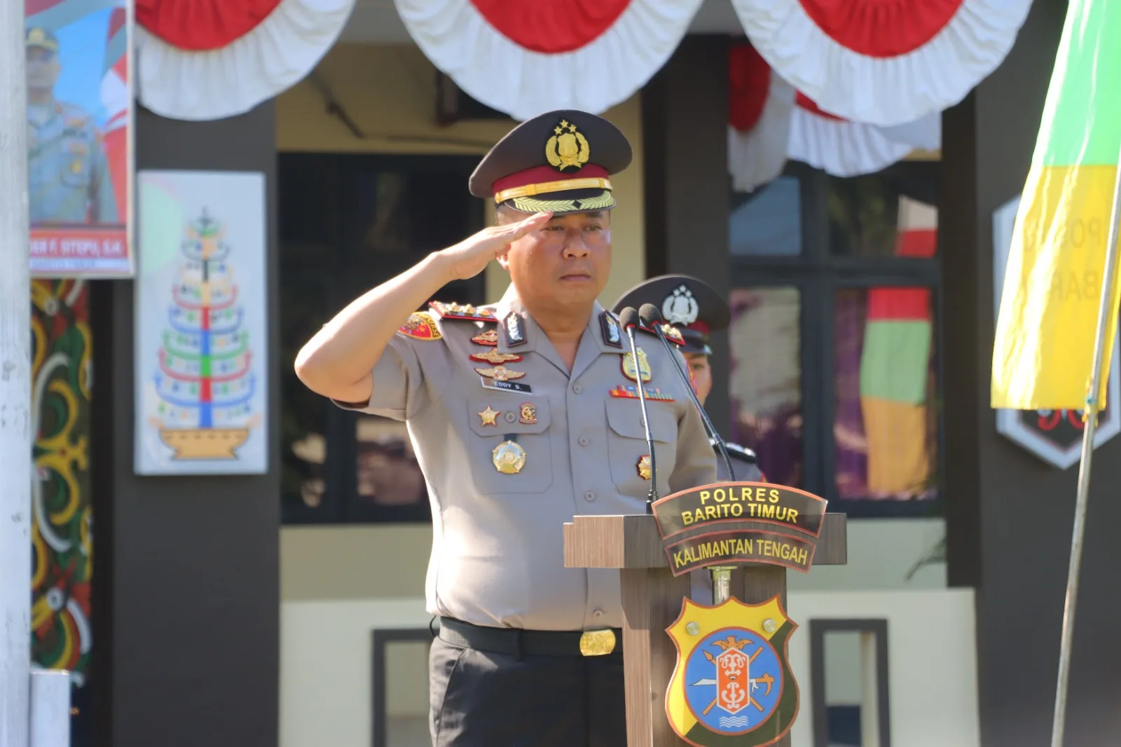 Kapolres Bartim Pimpin Sertijab Kasat Samapta dan Kapolsek Dusun Tengah