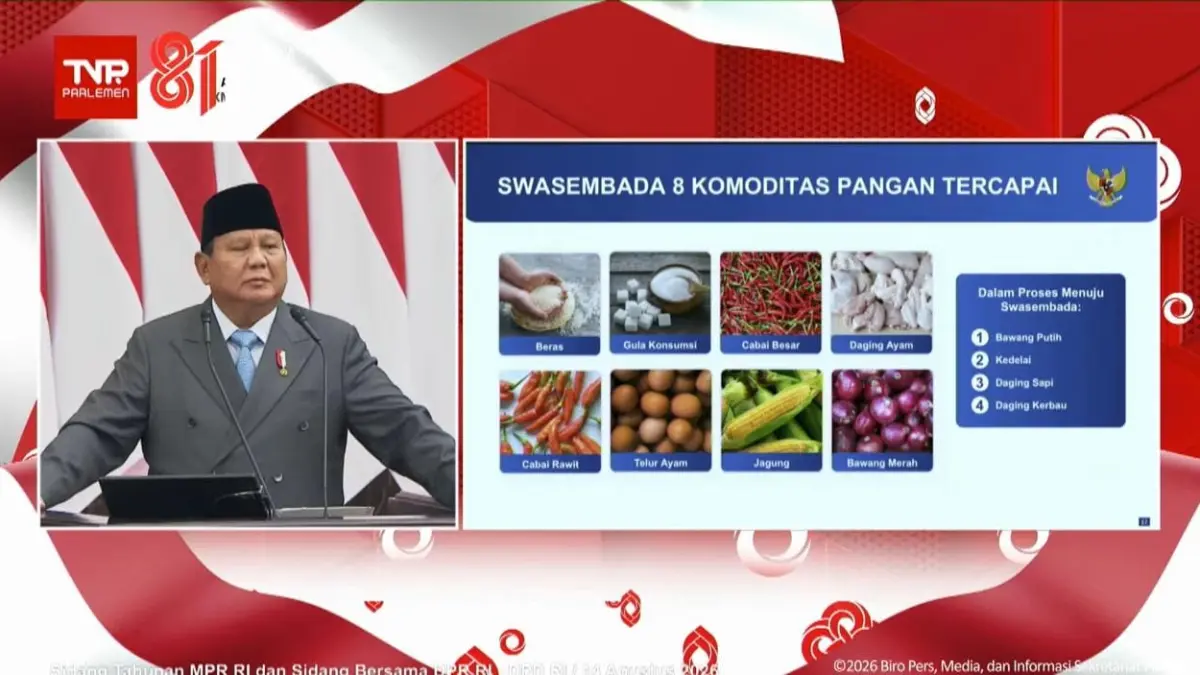 Presiden Prabowo Klaim Indonesia Swasembada 8 Komoditas dan Harga Pupuk Turun 20 Persen