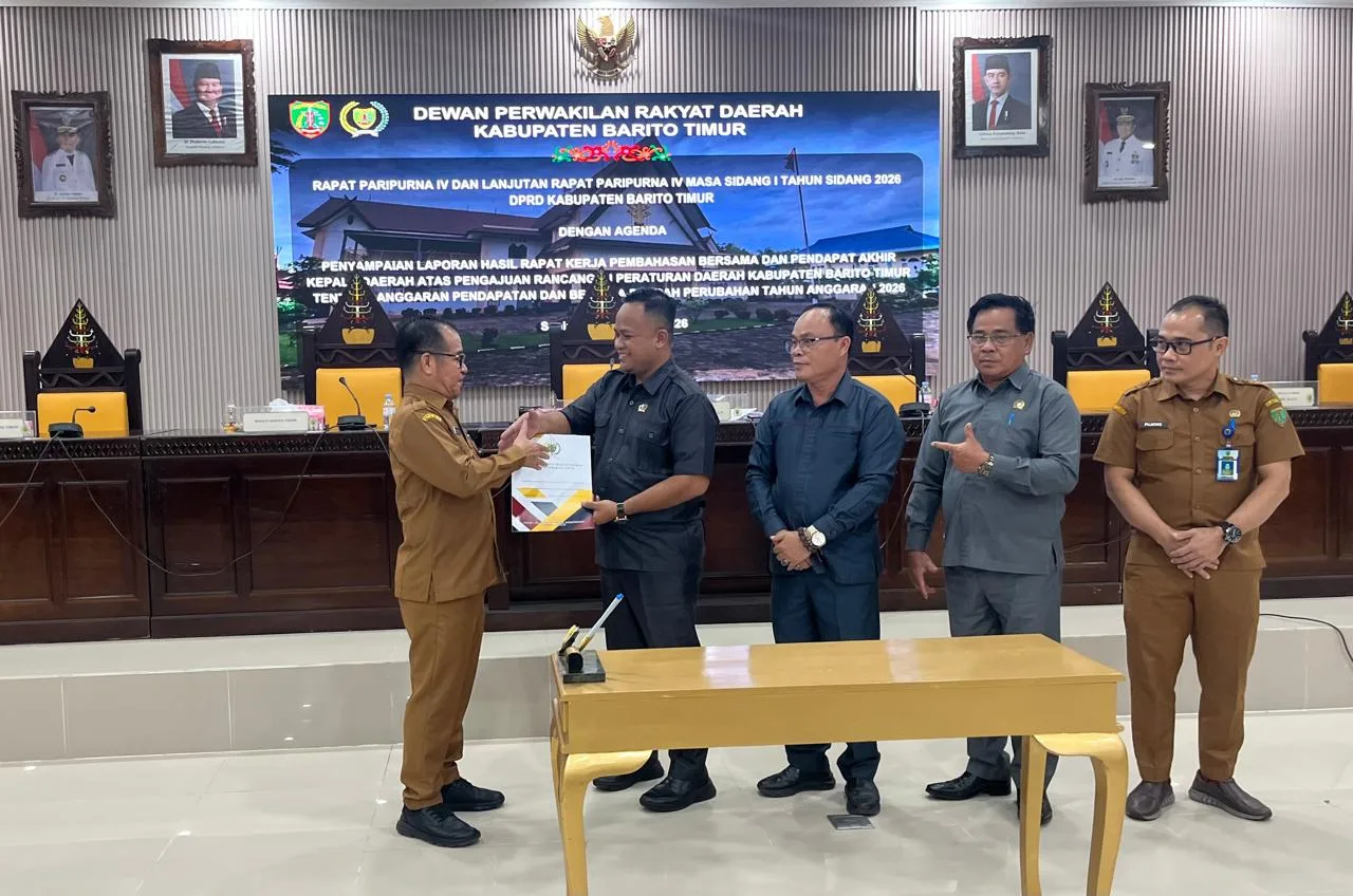 Tok, Dewan Setujui APBD Perubahan Barito Timur Senilai Rp1,062 Triliun