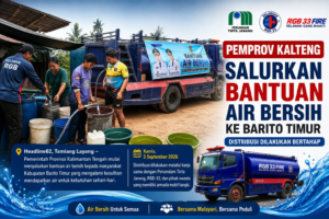 Pemprov Kalteng Salurkan Bantuan Air Bersih ke Barito Timur, Distribusi Dilakukan Bertahap