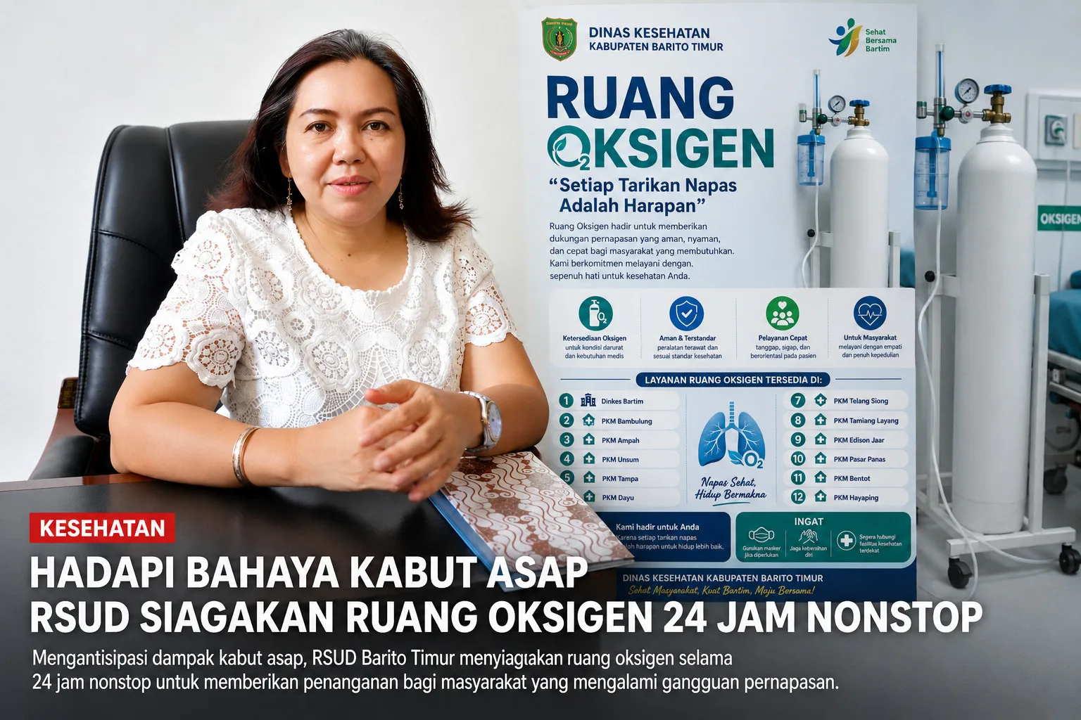 Hadapi Bahaya Kabut Asap, RSUD Siagakan Ruang Oksigen 24 Jam Nonstop