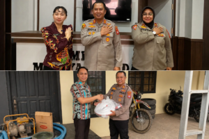 Kapolres Bartim Serahkan Bantuan Sarpras Pemadam Karhutla Untuk Kecamatan Karusen Janang