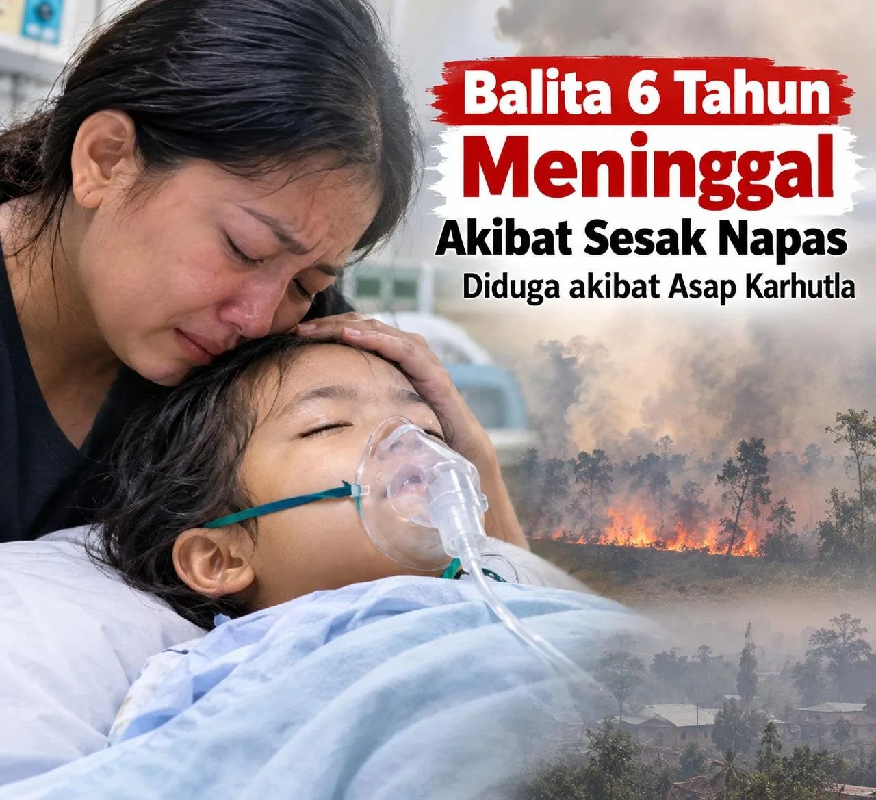 Balita 6 Bulan Meninggal, Diduga Sesak Nafas Akibat Asap Karhutla